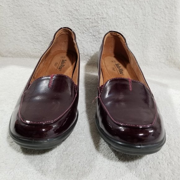 Soft-Flex burgundy wedge heel shoes - Picture 4 of 7